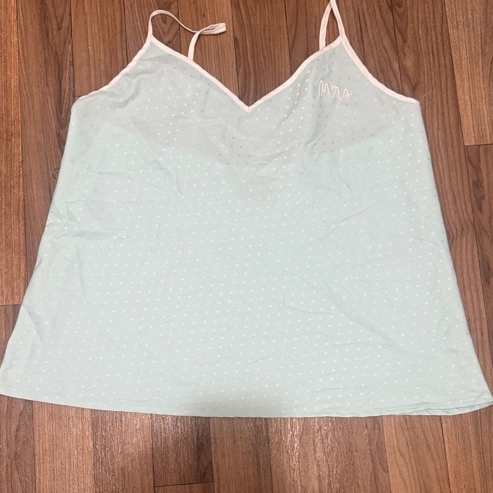 kate spade Mint Green Polka Dot Camisole with White Trim